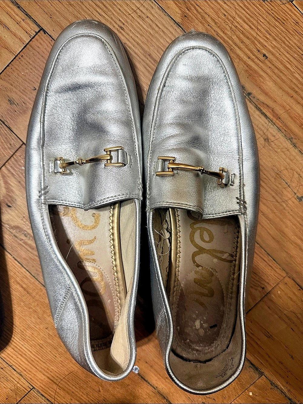 Sam Edelman Loraine Bit Loafer Silver Horsebit Loafers